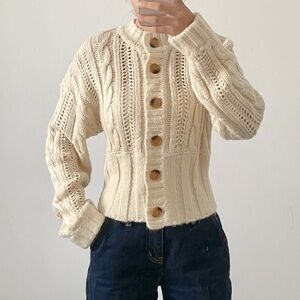 New L’academie Eleni knit cardigan sweater